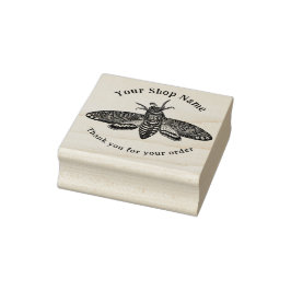 Moth of Death Sjabloon Small Business Rubberstempel