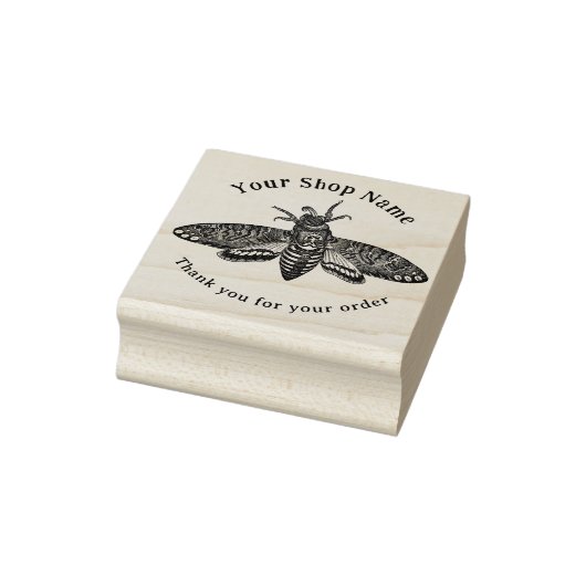 Moth of Death Sjabloon Small Business Rubberstempel (Stempel)