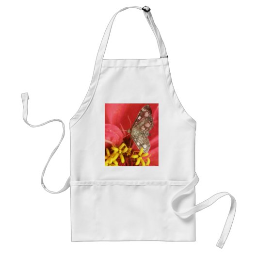 Moth on Red Flower Apron Standaard Schort (Voorkant)