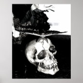Moth op de schedel poster (Voorkant)