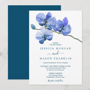 Moth Orchid Wedding Invitation Kaart