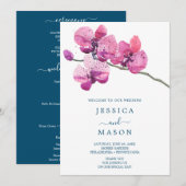 Moth Orchid Wedding Programma (Voorkant / Achterkant)