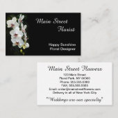 Moth Orchid White Flowers Visitekaartje (Voorkant / Achterkant)