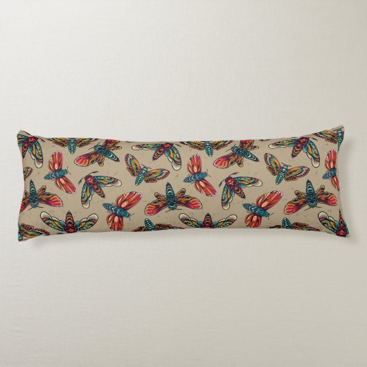 Moth Pattern Lichaamskussen (Achterkant)