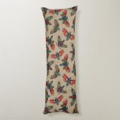 Moth Pattern Lichaamskussen (Achterkant (Verticaal))