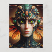 Moth Person Scifi Briefkaart (Voorkant)