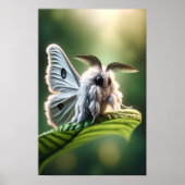 Moth poedel fantasie surrealistisch gemuteerde mot poster (Voorkant)
