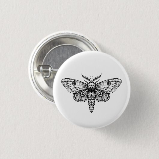 Moth Ronde Button 3,2 Cm (Voorkant /achterkant)
