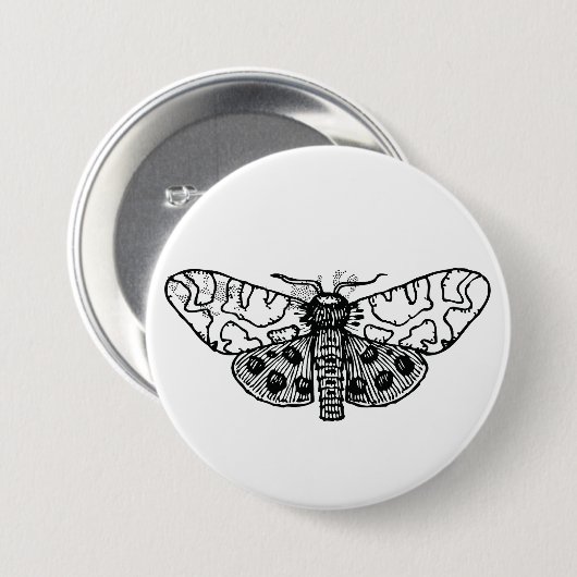 Moth Ronde Button 7,6 Cm (Voorkant /achterkant)