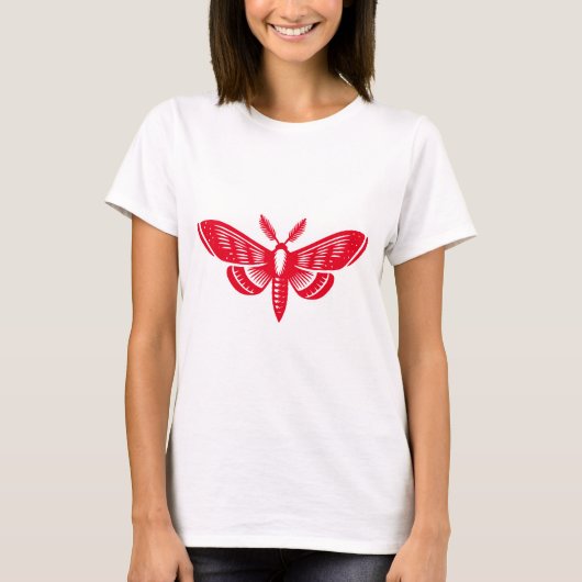 Moth - rood t-shirt (Voorkant)