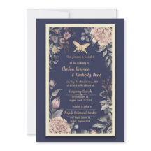 Moth, Roos & Thistle Wedding Invitation II