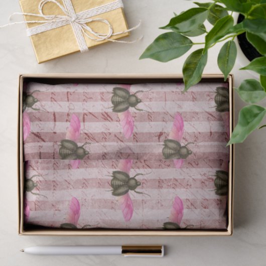  Moth Striped Tissuepapier (Geschenk)