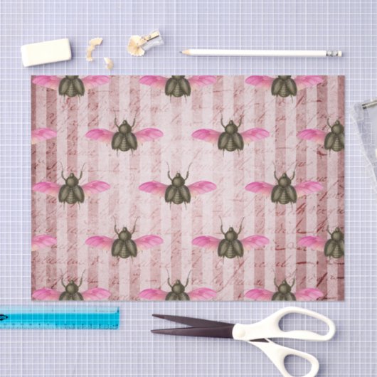  Moth Striped Tissuepapier (Craft)