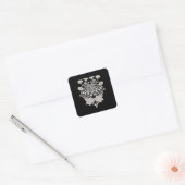 Moth Talisman - Whimsigoth Screenprint Stijltekeni Vierkante Sticker (Envelop)