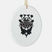 Moth Talisman - Whimsigoth Tekening - Witte Versie Keramisch Ornament (Rechts)