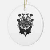 Moth Talisman - Whimsigoth Tekening - Witte Versie Keramisch Ornament (Links)
