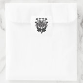Moth Talisman - Whimsigoth Tekening - Witte Versie Vierkante Sticker (Tas)