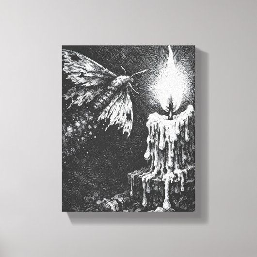 Moth to the Flame — door BurnsInHell Canvas Afdruk (Voorkant)