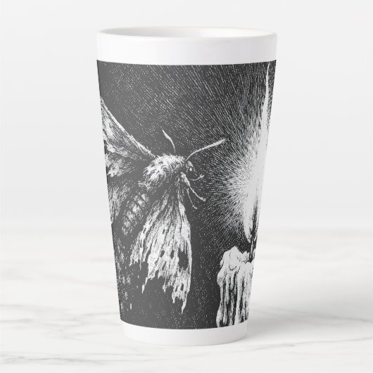 Moth to the Flame — door BurnsInHell Latte Mok (Voorkant)