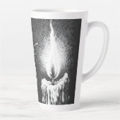 Moth to the Flame — door BurnsInHell Latte Mok (Rechts)