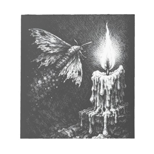 Moth to the Flame — door BurnsInHell Notitieblok (Voorkant)
