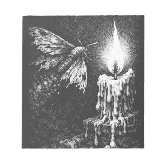 Moth to the Flame — door BurnsInHell Notitieblok (Voorkant)