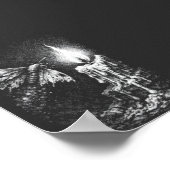 Moth to the Flame — door BurnsInHell Poster (Hoek)