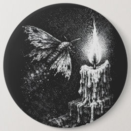 Moth to the Flame — door BurnsInHell Ronde Button 6,0 Cm
