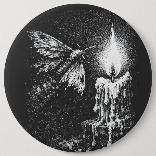 Moth to the Flame — door BurnsInHell Ronde Button 6,0 Cm (Voorkant)