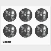 Moth to the Flame — door BurnsInHell Ronde Sticker (Vel)