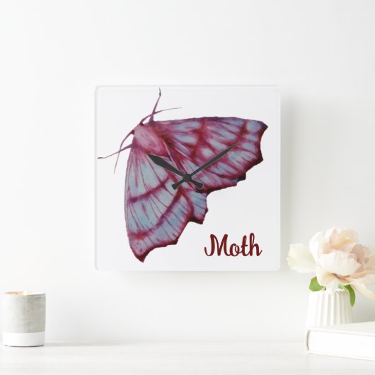 Moth Vierkante Klok (Huis)