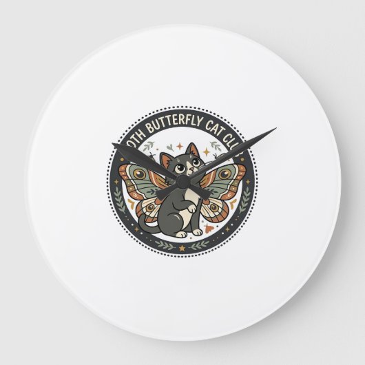 Moth Vlinder Kat POD Vector Kunst - Moth Vlinder Grote Klok (Voorkant)