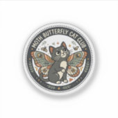 Moth Vlinder Kat POD Vector Kunst - Moth Vlinder Sticker (Voorkant)