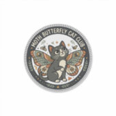 Moth Vlinder Kat POD Vector Kunst - Moth Vlinder Sticker (Voorkant)
