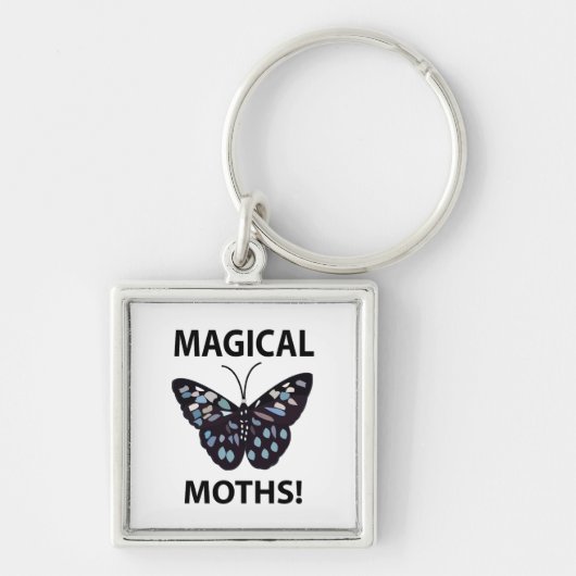 Moth Vlinder Magische Motten Sleutelhanger (Voorkant)