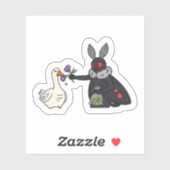 Moth voedt de gans sticker (Vel)