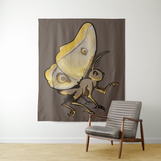 Moth Wandkleed (In situ)