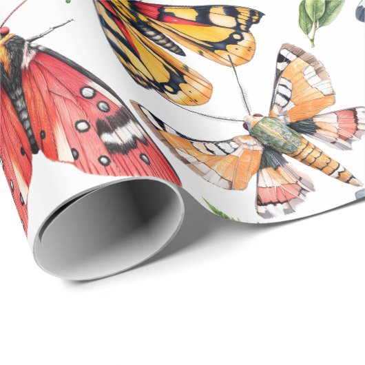 Moth-Waterverf Cadeaupapier (Rol Hoek)