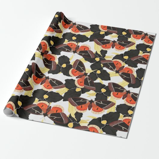  Moth Wrapping Paper Cadeaupapier (Uitgerold)