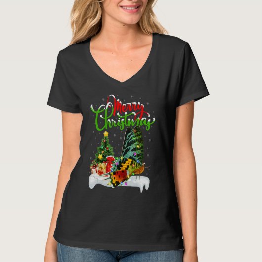 Moth   Xmas Decorations Santa Moth Christmas T-shirt (Voorkant)