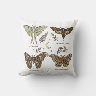 Mothcollectie Vintage Entomologie Donkere Cottagec Kussen