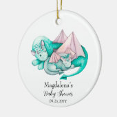 Mother and Baby Dragon Baby Shower Keepsake Keramisch Ornament (Links)