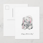 Mother And Baby Elephant Happy Mother's Day Card Briefkaart (Voorkant / Achterkant)