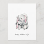 Mother And Baby Elephant Happy Mother's Day Card Briefkaart (Voorkant)