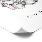 Mother And Baby Elephant Happy Mother's Day Poster (Hoek)