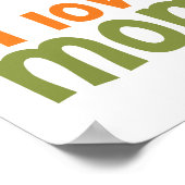 Mother and Baby Sloths Hanging on a Branch I love Poster (Hoek)