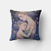 Mother and Child Art Throw Pillow Kussen (Achterkant)