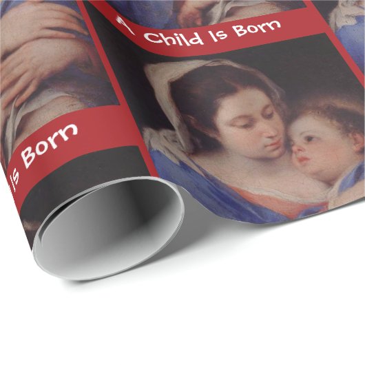 Mother and Child Christmas Nativity Giftwrap Cadeaupapier (Rol Hoek)