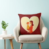 Mother and Child Love Illustration – Warm Family Kussen (Stoel)