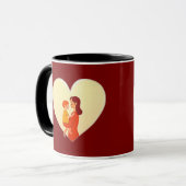 Mother and Child Love Illustration – Warm Family Mok (Voorkant links)